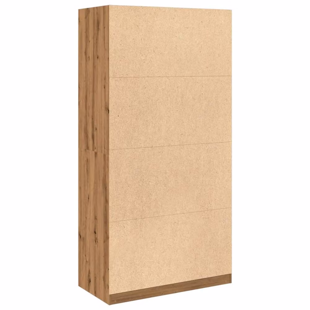 Berkfield Home Artisan Oak Wardrobe in Brown, W/D/H: 100 x 50 x 200 cm – 2