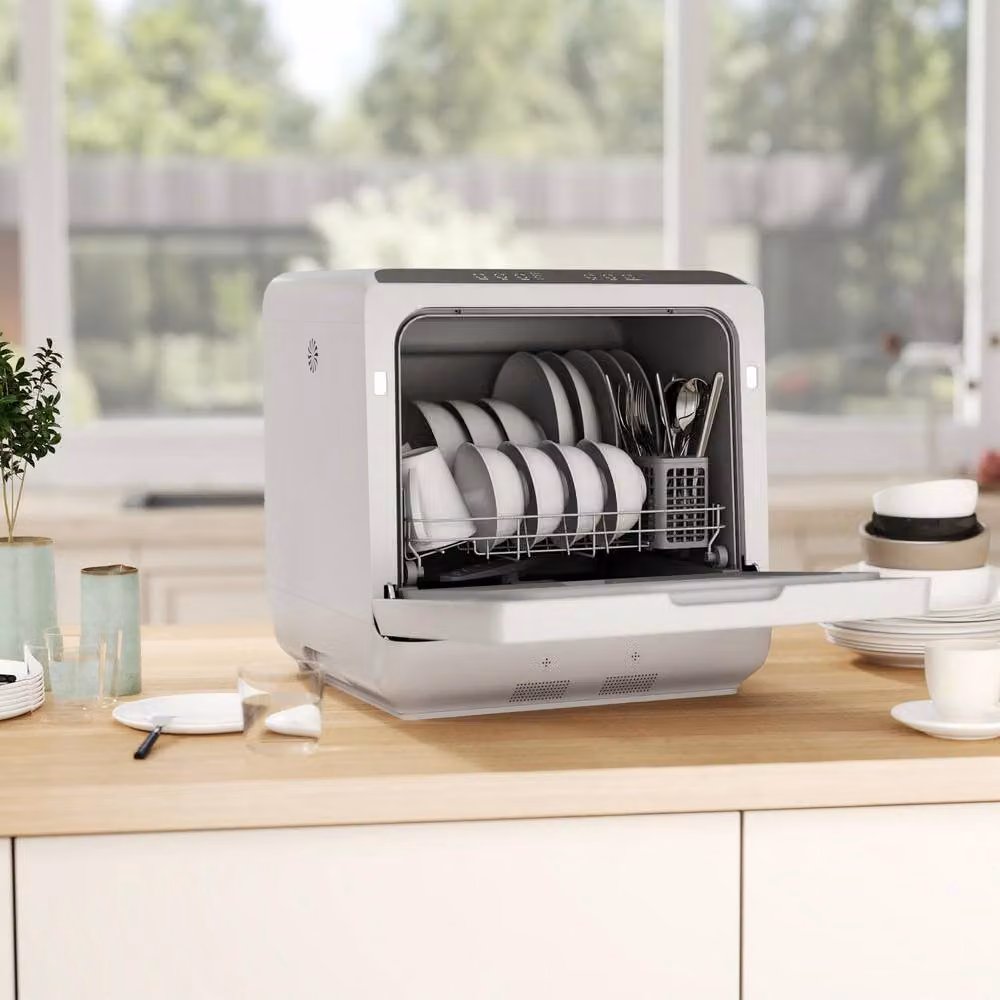 STILVORA Tabletop Dishwasher with 4 Place Settings in White – 2