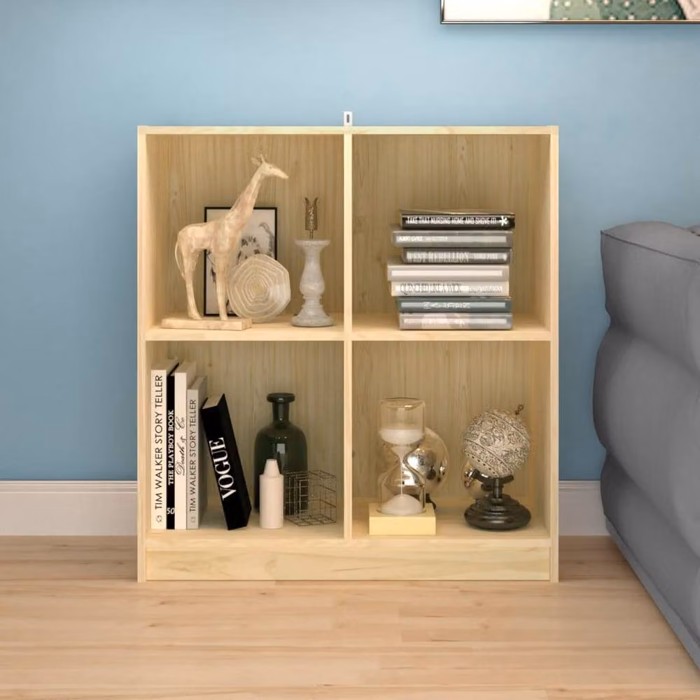 Berkfield Home Solid Pinewood Sideboard in Brown, W/D/H: 70 x 33 x 76 cm