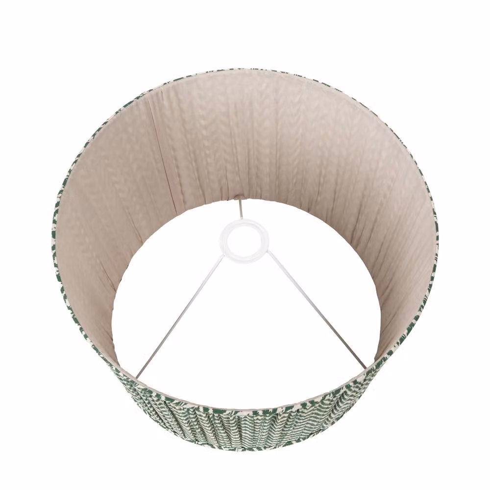 Ruma Forest Green Chevron Tapered Pleat Fabric Lampshade for Table Lamps, Diameter: 40.64 cm – 3