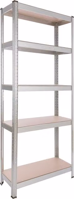 AREBOS Heavy Duty Freestanding Shelving Unit with Adjustable Shelves, Grey, W: 75 cm, D: 30 cm, H: 180 cm