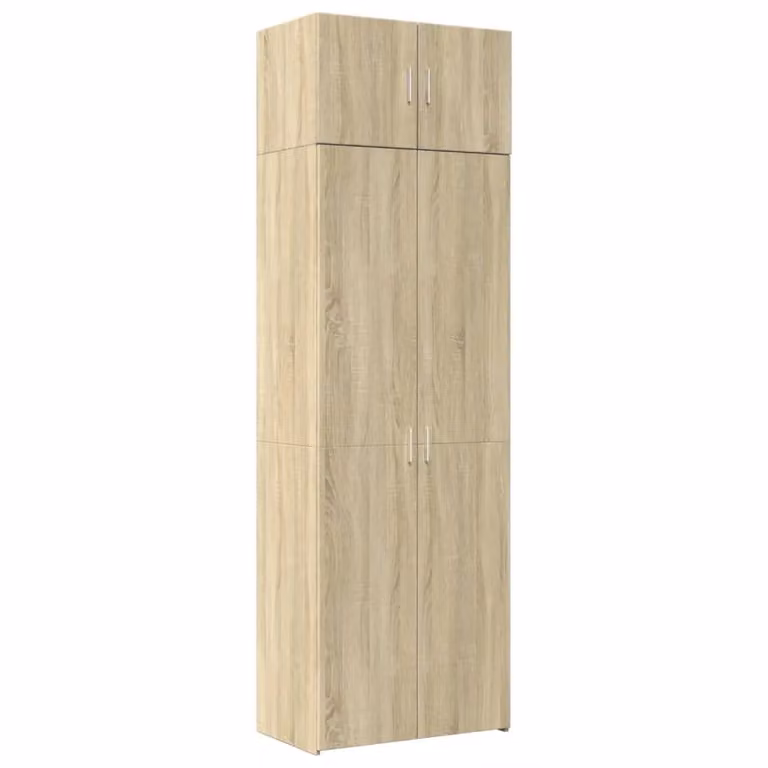 Berkfield Home Freestanding Storage Cabinet in Sonoma Oak Brown, W/D/H: 70 x 42.5 x 225 cm