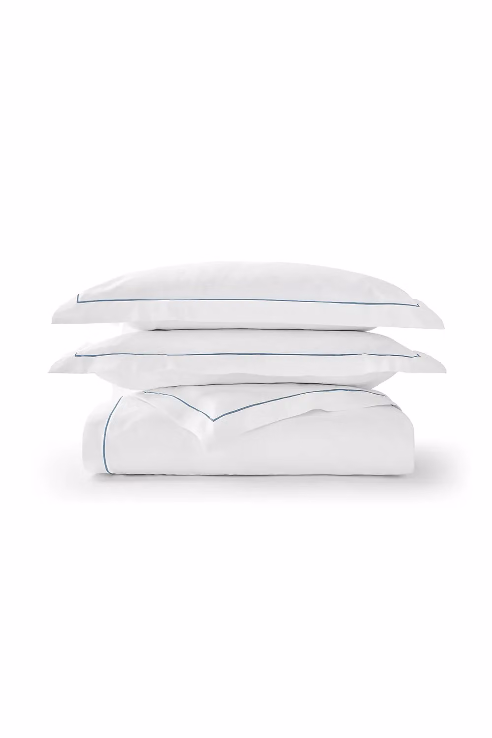 Christy Premium 500 Thread Count Mako Satin Cotton Duvet Cover and Pillowcase Set, Blue, W/H: 180 x 200 cm, Pillowcase: 50 x 75 cm – 2