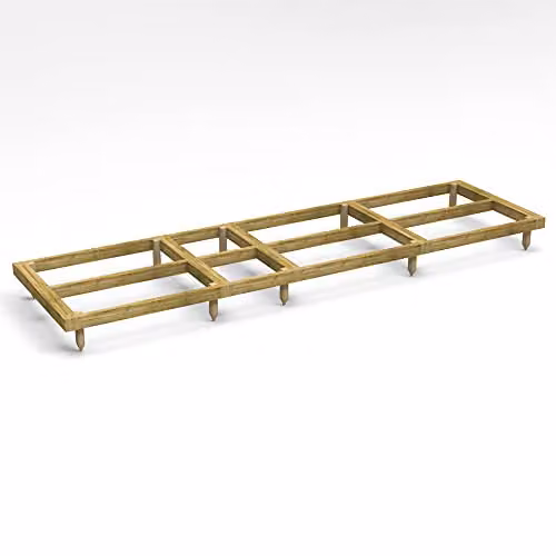 Power Premium Wooden Shed Base in Brown with Pressure Treated Tanalised Timber Bearers