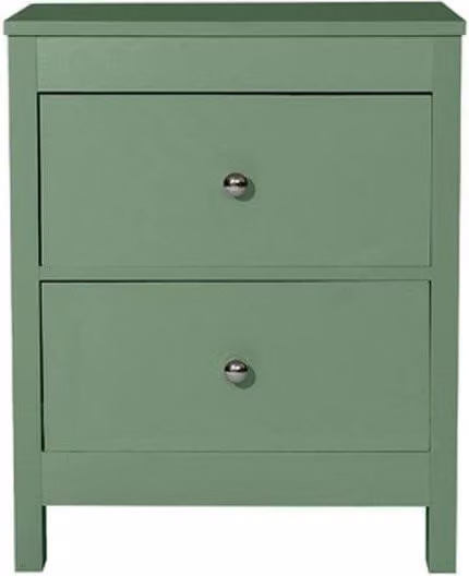 Furniture Maxi Neo 2 Drawer Bedside Table in Green