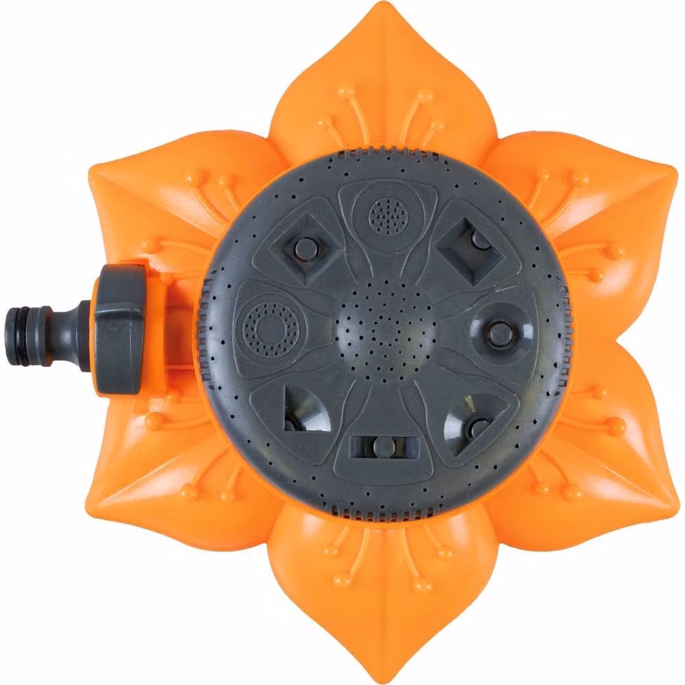 NESTLUNE Flower Style Garden and Lawn Sprinkler, Orange, W: 100 cm, D: 40 cm – 4