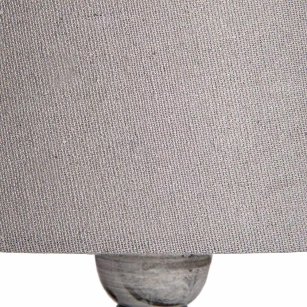 Lemon Pavilion Furniture and Decor Uthina Table Lamp in Beige and Grey with Wood, W30 x D30 x H53 cm – 2