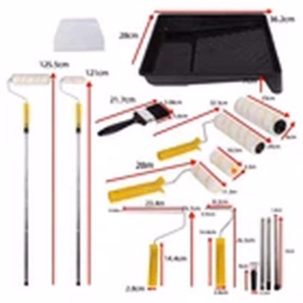 EONLION Paint Roller Set with Extension Pole and Tray in Yellow – 2