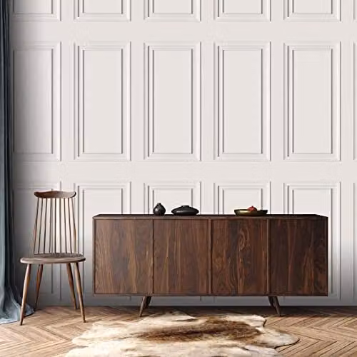 Rasch Modern Abstract Geometric Wallpaper in White