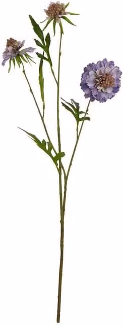 Lemon Pavilion Furniture and Decor Purple Scabious Artificial Flower, 1 Stem