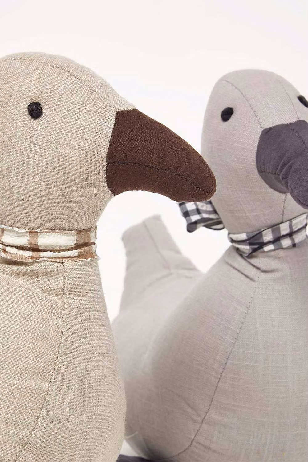 Homescapes Duck Fabric Doorstop Set of 2 in Grey – 2