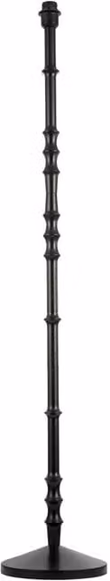 Happy Homewares Classic Black Wood Floor Lamp Base with Reeded Stem Design, Height: 140 cm – 1