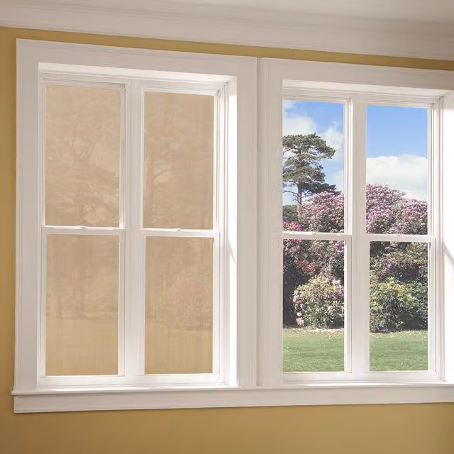 Livingandhome Self Adhesive Privacy Glass Film, Orange