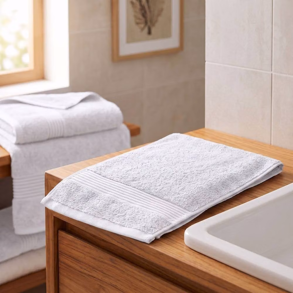 Grace Premium Fluffy Cotton Hand Towels, Pack of 6, White, 500 GSM – 2