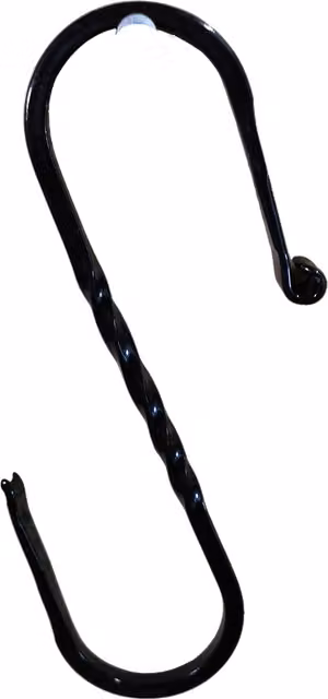 Samuel Alexander Matt Black Metal Twisted Design S Hook for Garden Bird Feeders and Boxes