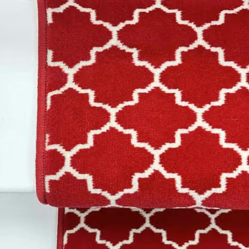 runrug Avanti Stair Runner Carpet in Red, W: 60 cm, L: 630 cm – 5