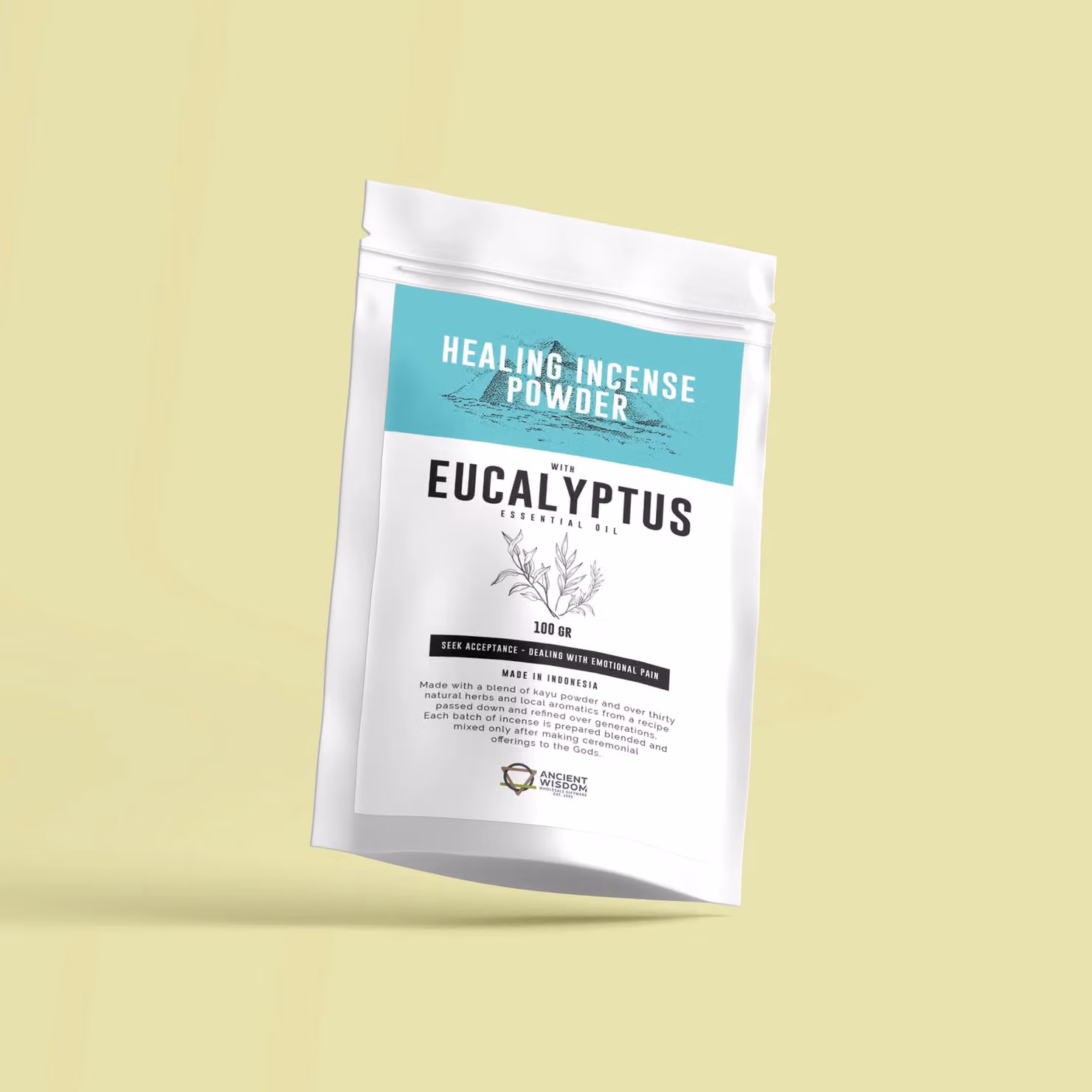KDMD Eucalyptus Healing Incense Powder, 100g, Turquoise – 2