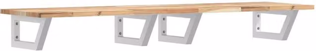 Berkfield Home Wall Mounted Basin Shelf in Brown Acacia Wood and Steel