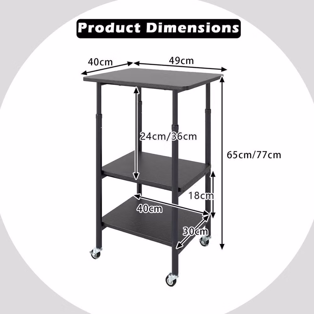 Kelvenix Height Adjustable Printer Stand in Black – 2