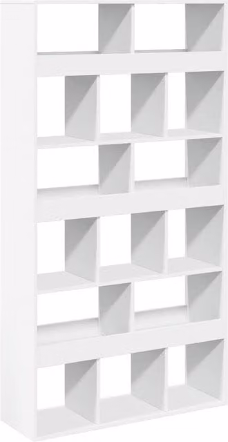 Berkfield Home White MDF Room Divider, W: 100 cm, D: 33 cm, H: 187.5 cm