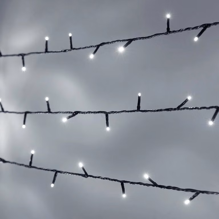 Lights4fun Essential Connectable White Fairy Lights with 40m Green Cable and 400 LEDs