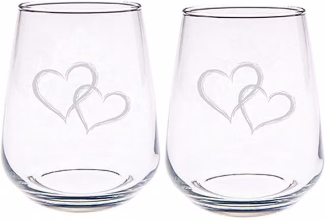 Selbrae House Set of 2 Transparent Stemless Glass Tumblers – 1