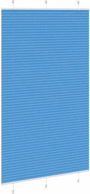 Berkfield Home Blue Single Pleat Polyester Blind W: 115 cm, H: 200 cm – 1