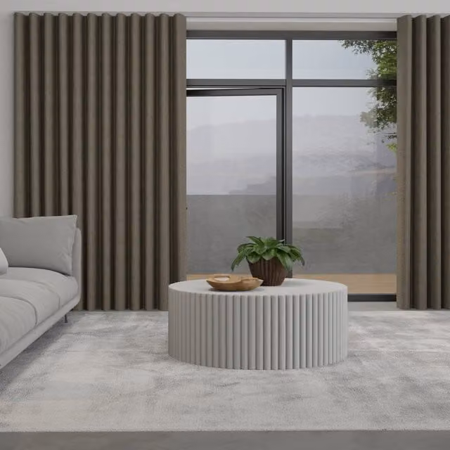 Terrys Lugano Made to Measure Wave Blackout Curtain in Brown
