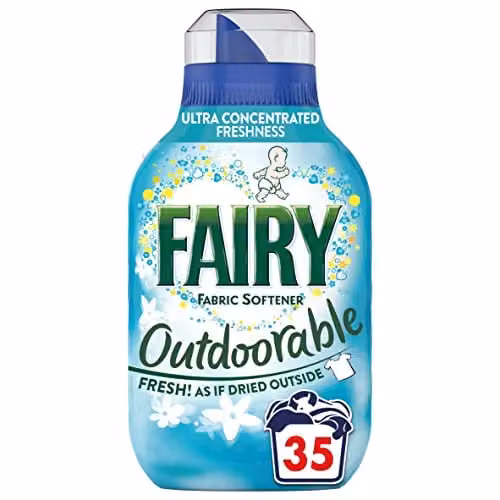 Fairy Outdoorable Fabric Conditioner for Sensitive Skin, 35 Washes, Blue and White