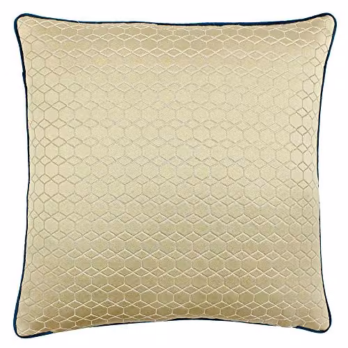 Paoletti Highbury Jacquard Cushion in Green and Gold with Graphic Design, W/D/H: 50 x 50 x 50 cm – 2