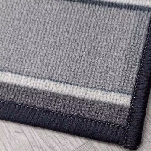 runrug Malis Hardwearing Hallway Runner Rug in Grey, W/D/H: 100 x 240 x 0.54 cm – 4
