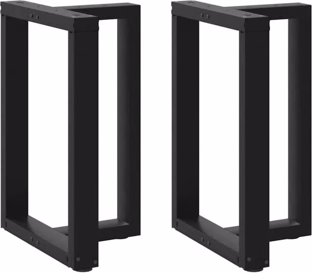 Berkfield Home T-Shaped Dining Table Legs, 2 Piece Set, Black Steel, W: 50 cm, D: 35 cm, H: 72.5 cm – 1