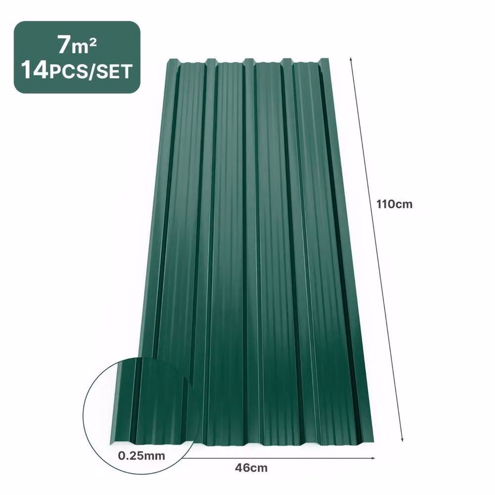 PAWNORA Mondeer Corrugated Green Steel Metal Roof Sheets – 2