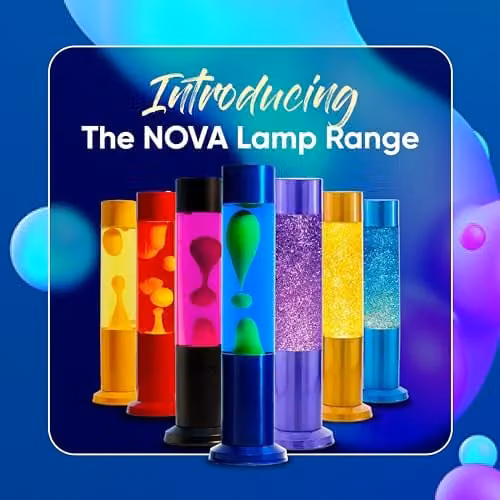 Nova Lighting Yellow and Silver Glitter Sensory Tabletop Lamp – 3