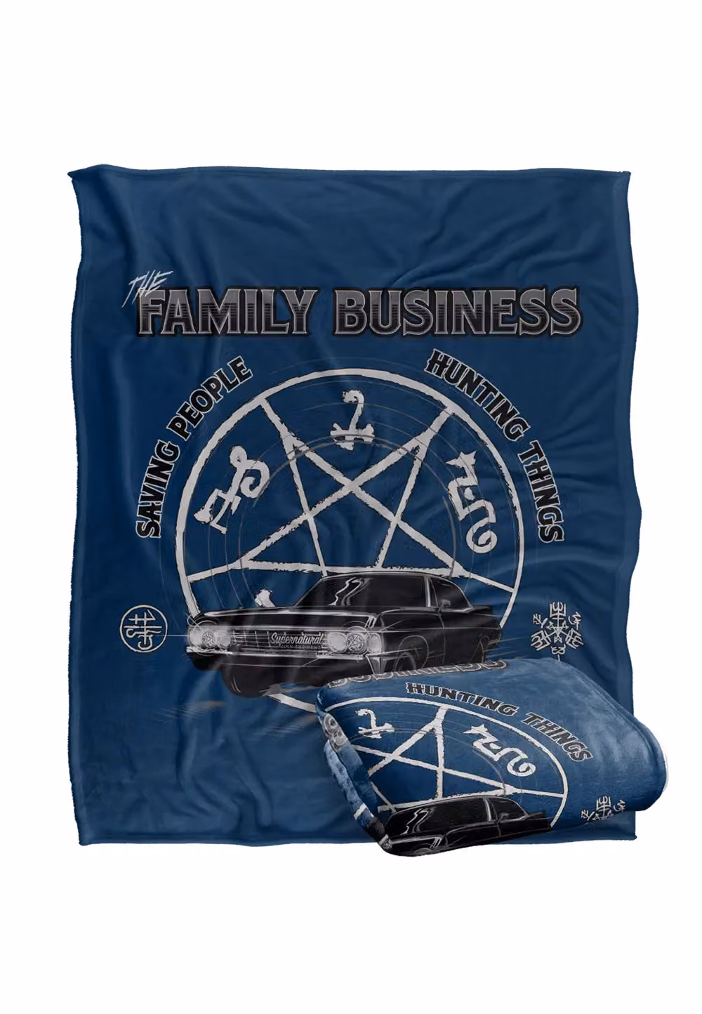 Warner Brothers Supernatural Saving People Silky Touch Super Soft Throw Blanket in White – 2