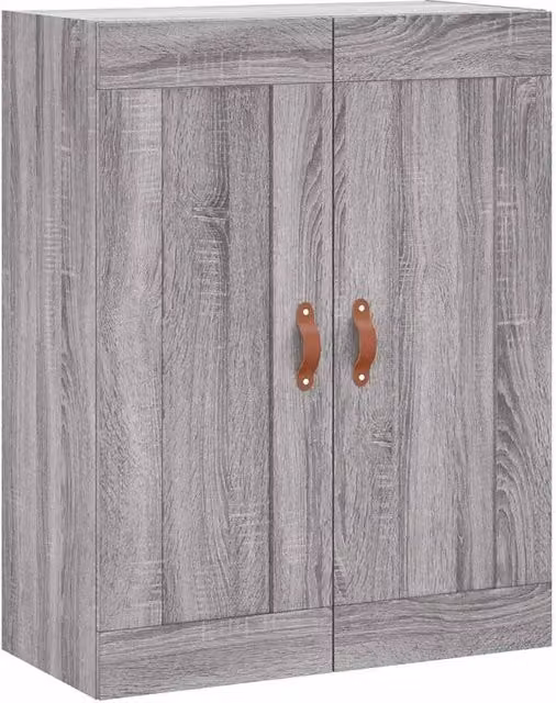 Berkfield Home Wall Mounted Cabinet in Grey Sonoma, W/D/H: 69.5 x 34 x 90 cm