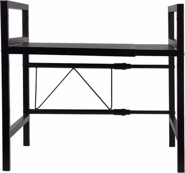 SPETLEK 2-Tier Expandable Microwave Oven Rack Stand in Black – 1