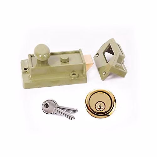 Yale Essentials Traditional 60mm Night Latch Front Door Lock in Green
