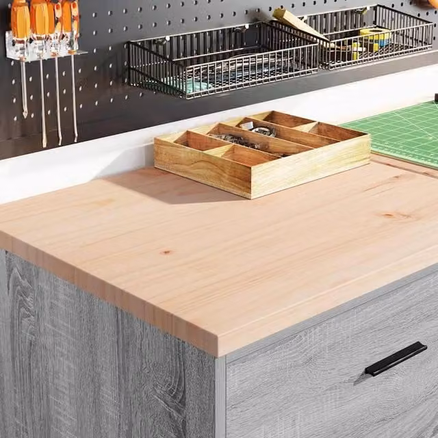 Berkfield Home Durable Garage Storage Cabinet in Grey Sonoma, Solid Wood Pine, W/D/H: 60 x 51 x 85 cm – 1
