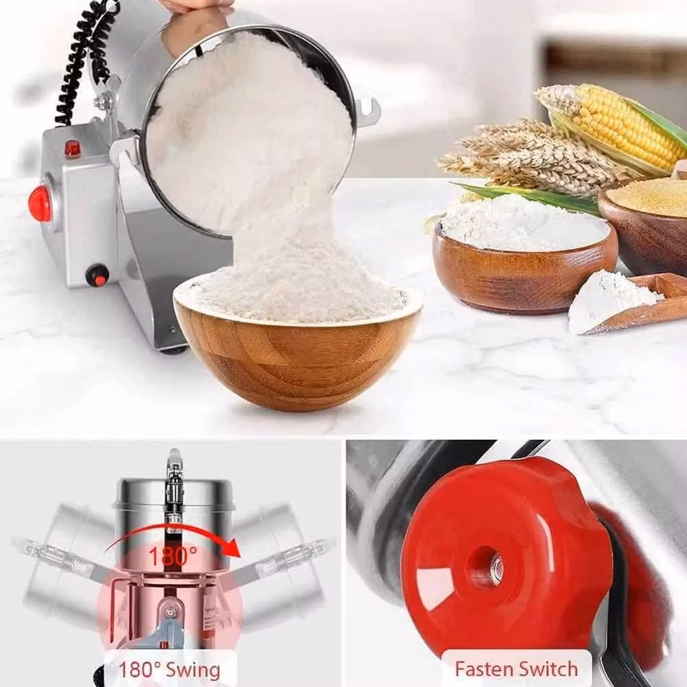 SPETLEK 3000W Electric Grain Grinder and Cereal Mill in Silver – 3