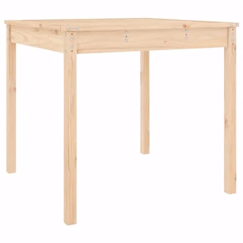 vidaXL Garden Table in Brown Solid Pine Wood, W/D/H: 82.5 x 82.5 x 76 cm