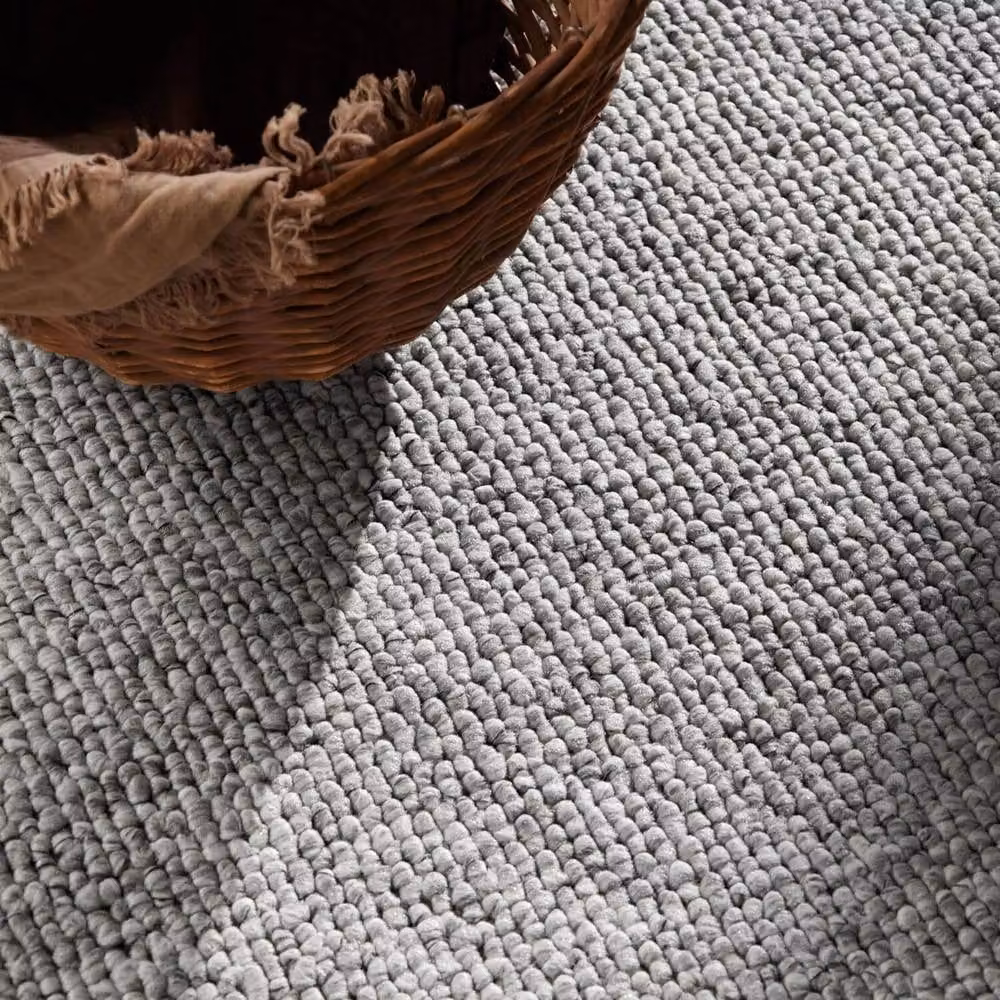 THE RUGS Wolly Tufted Grey Wool Look Synthetic Rug, W: 80 cm, L: 200 cm – 3