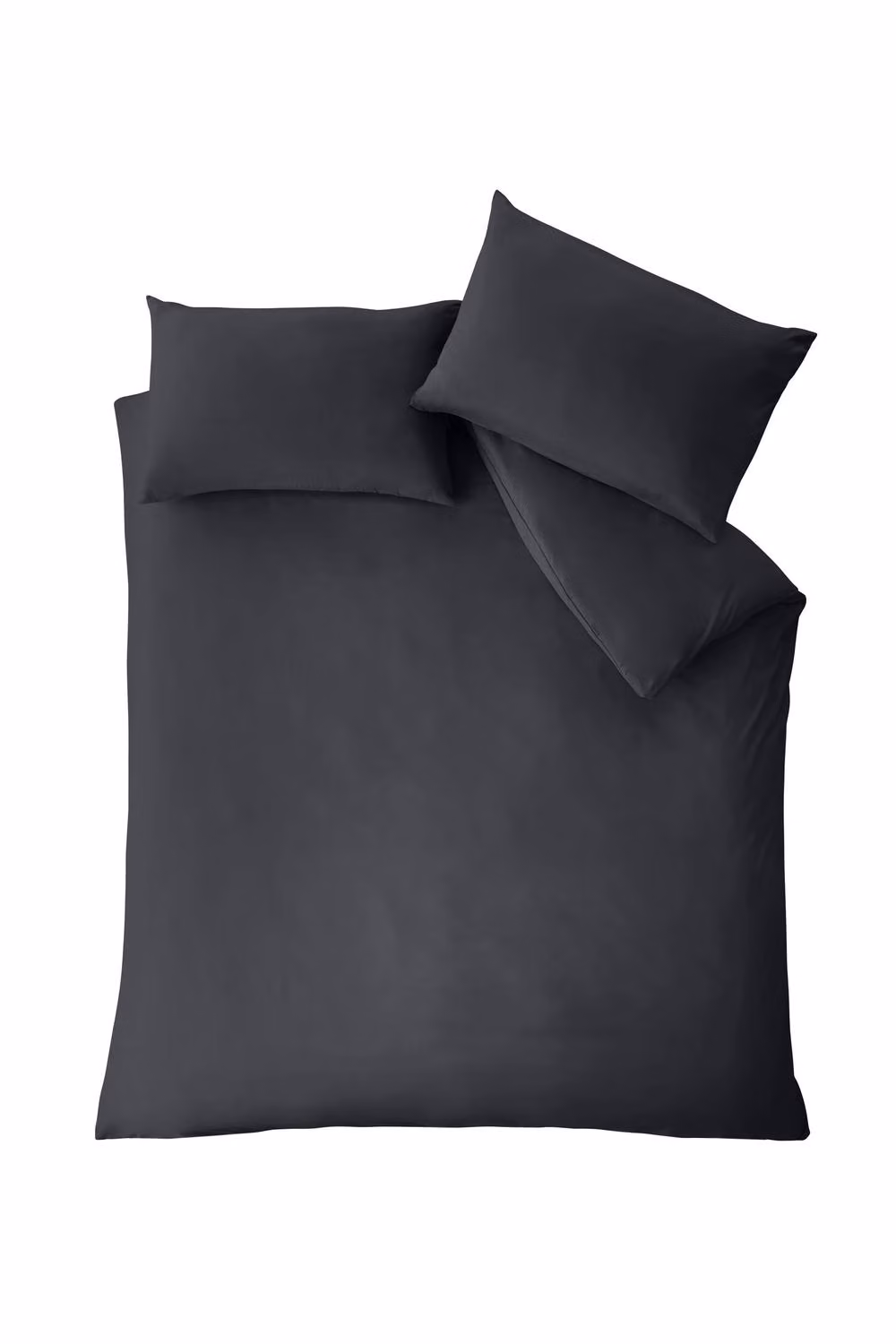 Catherine Lansfield So Soft Non Iron Microfibre Duvet Cover Set, Black, W/H: 140 x 200 cm, Pillowcase: 90 x 200 cm – 2