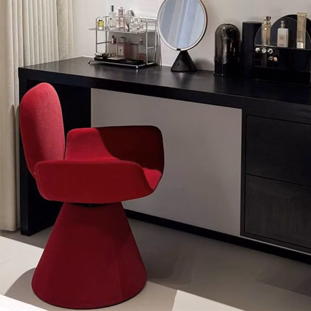 Rolipo Red Light Luxury 360 Swivel Vanity Stool and Bedroom Dressing Chair – 1