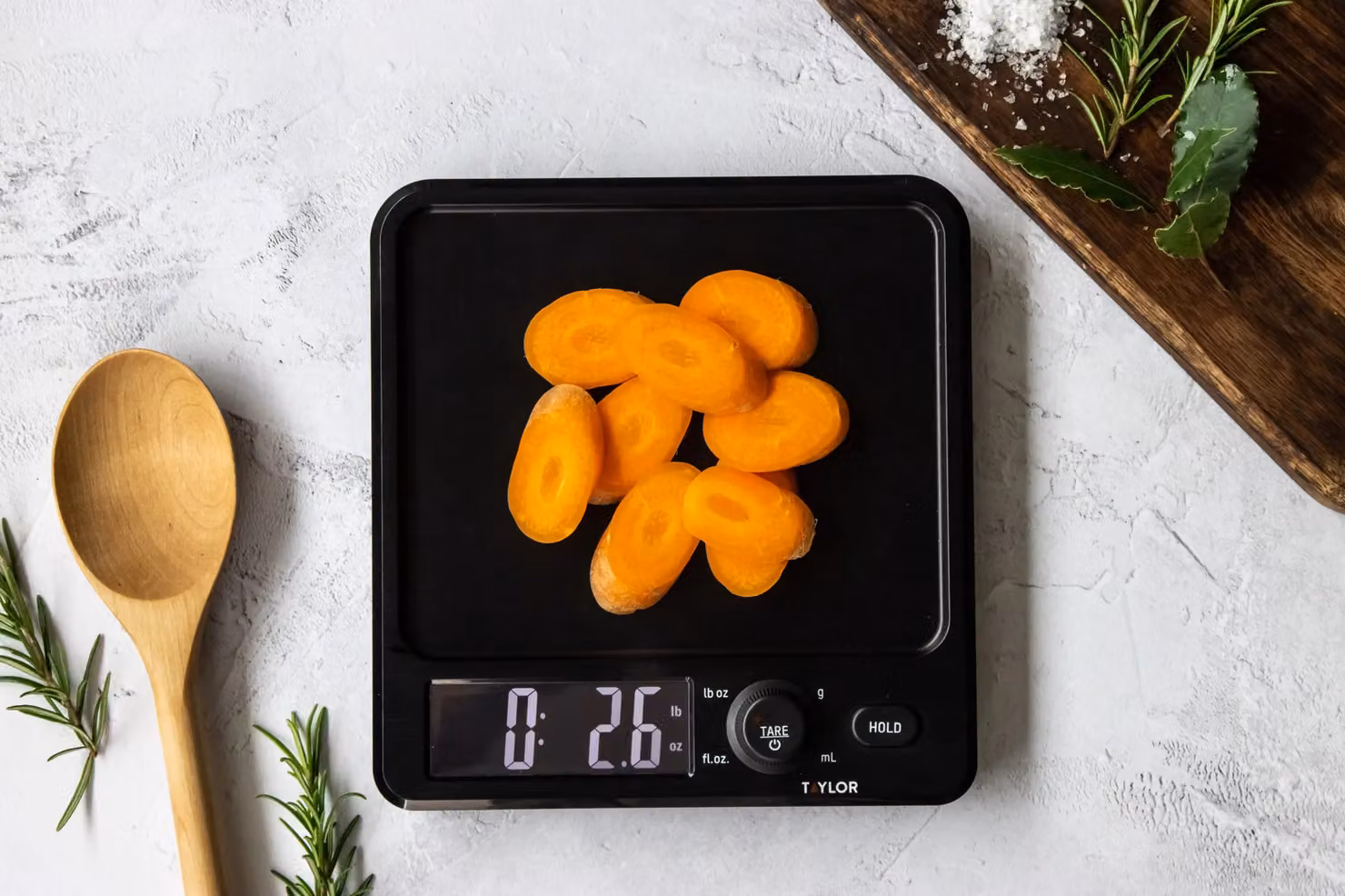 Taylor Digital Kitchen Scales with Large Display and Tare Function, Black – 8