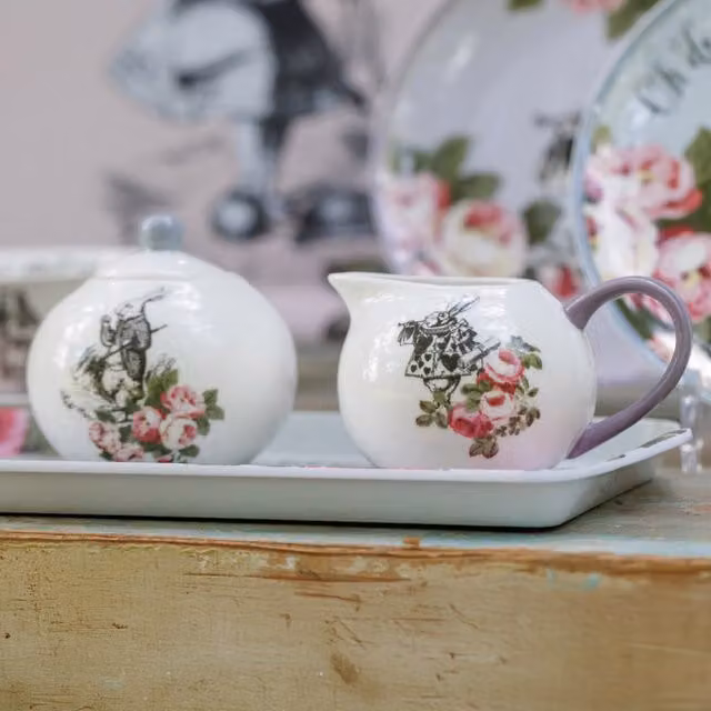 Mikasa Bone China Sugar Bowl and Creamer, 200ml, White
