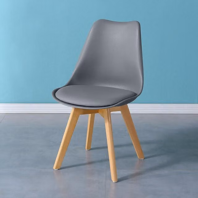 Kosy Koala Set of 4 Modern Grey Plastic and Wood Dining Chairs