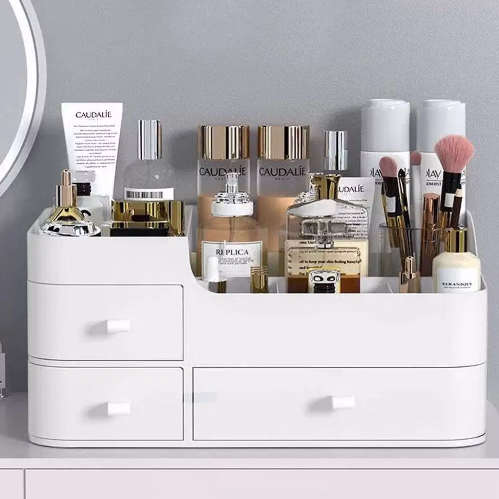Kelvenix Large Make-Up Holder Tidy Storage Box in White – 2