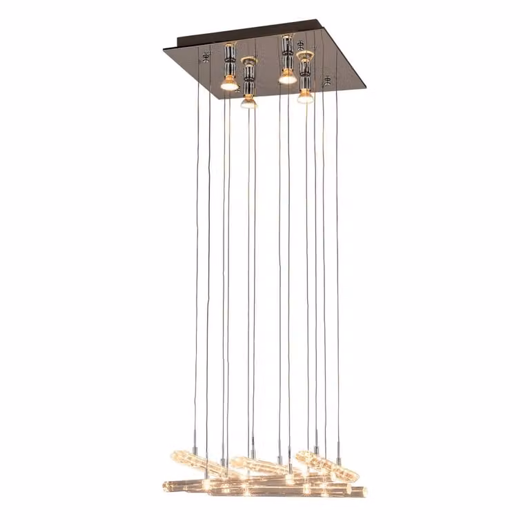 Netlighting Diamond Modern 16 Light Suspended Pendant Ceiling Light in Grey