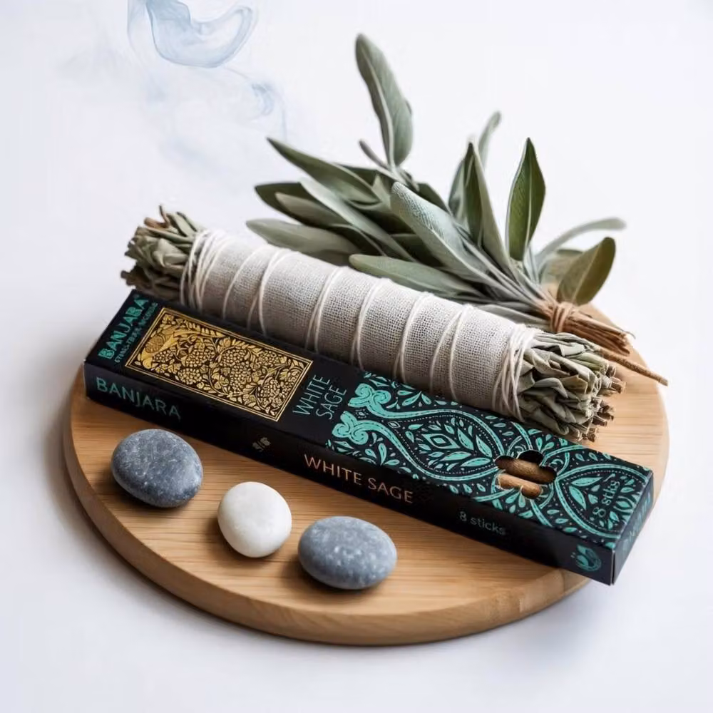 KDMD Banjara Extra Long White Sage Smudge Stick for Cleansing and Meditation in Grey – 3